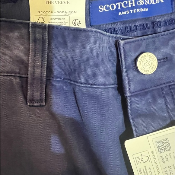 Scotch & Soda The Verve Utility work pants Men Size 31x32 Blue color, NWT - Picture 5 of 16